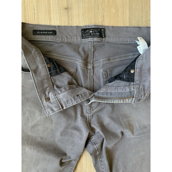 Lucky Brand Men’s Jeans Gray 121 Heritage Slim 31”x32” - Picture 3 of 9